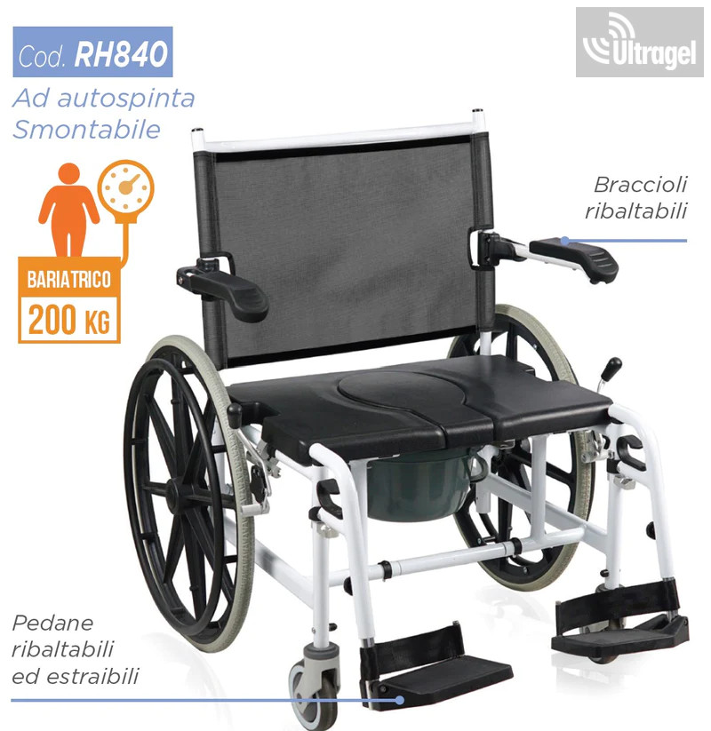 Extra teherbírású fürdető- és WC-szék | 200 kg – 2