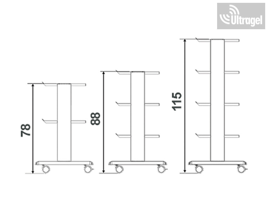 SMART 4 polcos műszerkocsi | 40 × 36 cm – 3