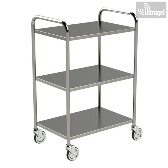 Villard 3 polcos rozsdamentes műszerkocsi | 80 × 60 cm – 1
