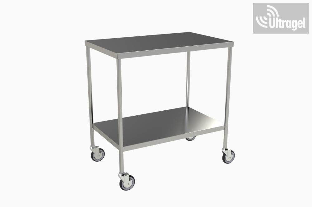 Villard 2 polcos rozsdamentes műszerkocsi | 80 × 50 cm – 1