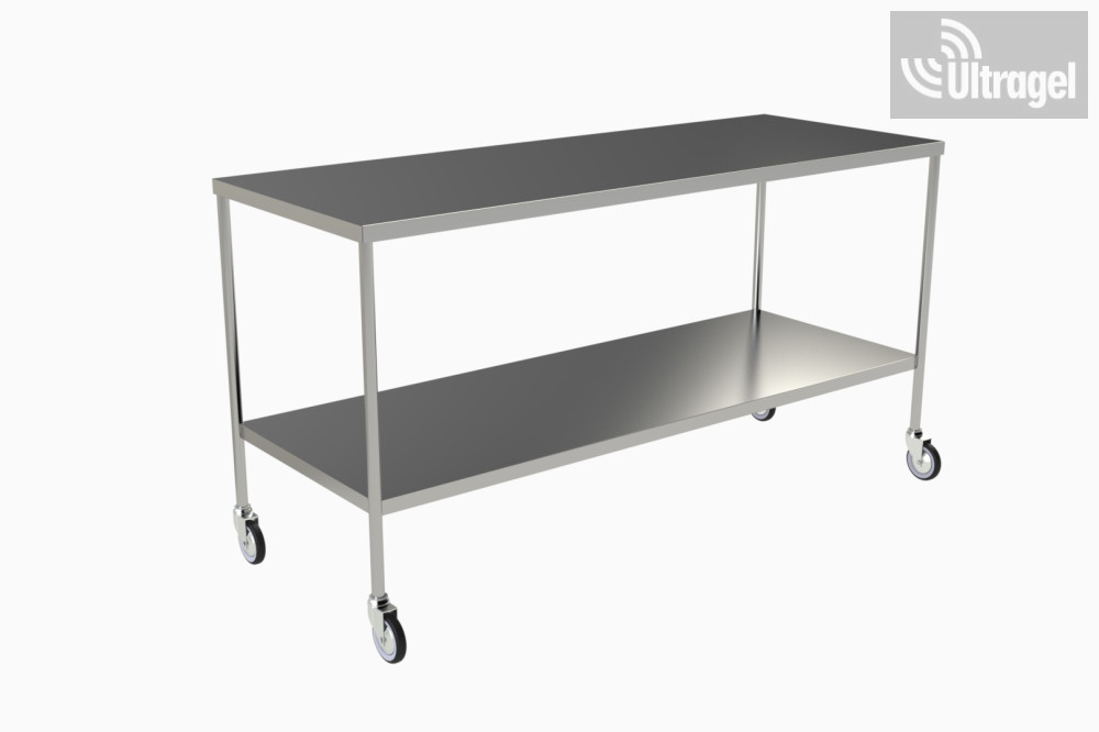 Villard 2 polcos rozsdamentes műszerkocsi | 160 cm – 1