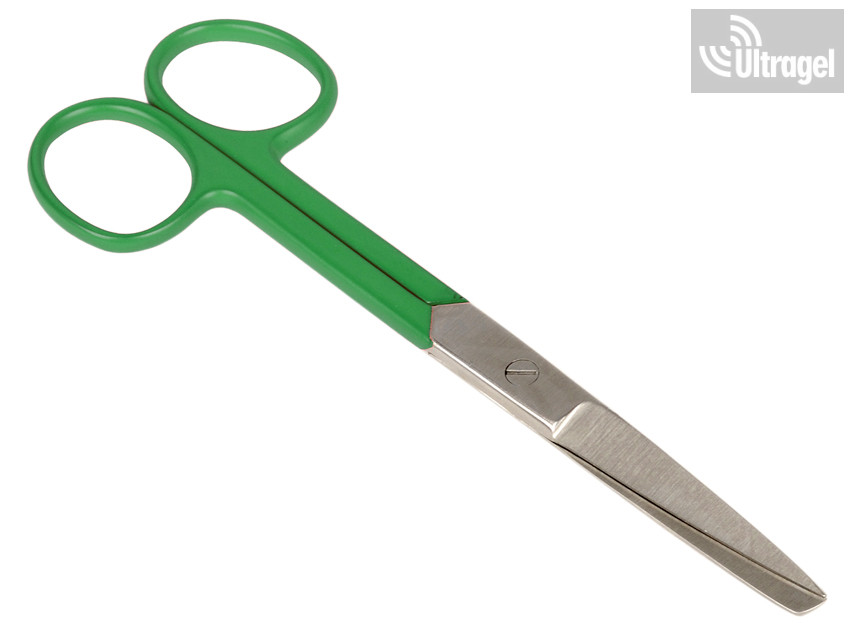 Zöld sebészeti olló | tompa/hegyes, 14 cm – 1